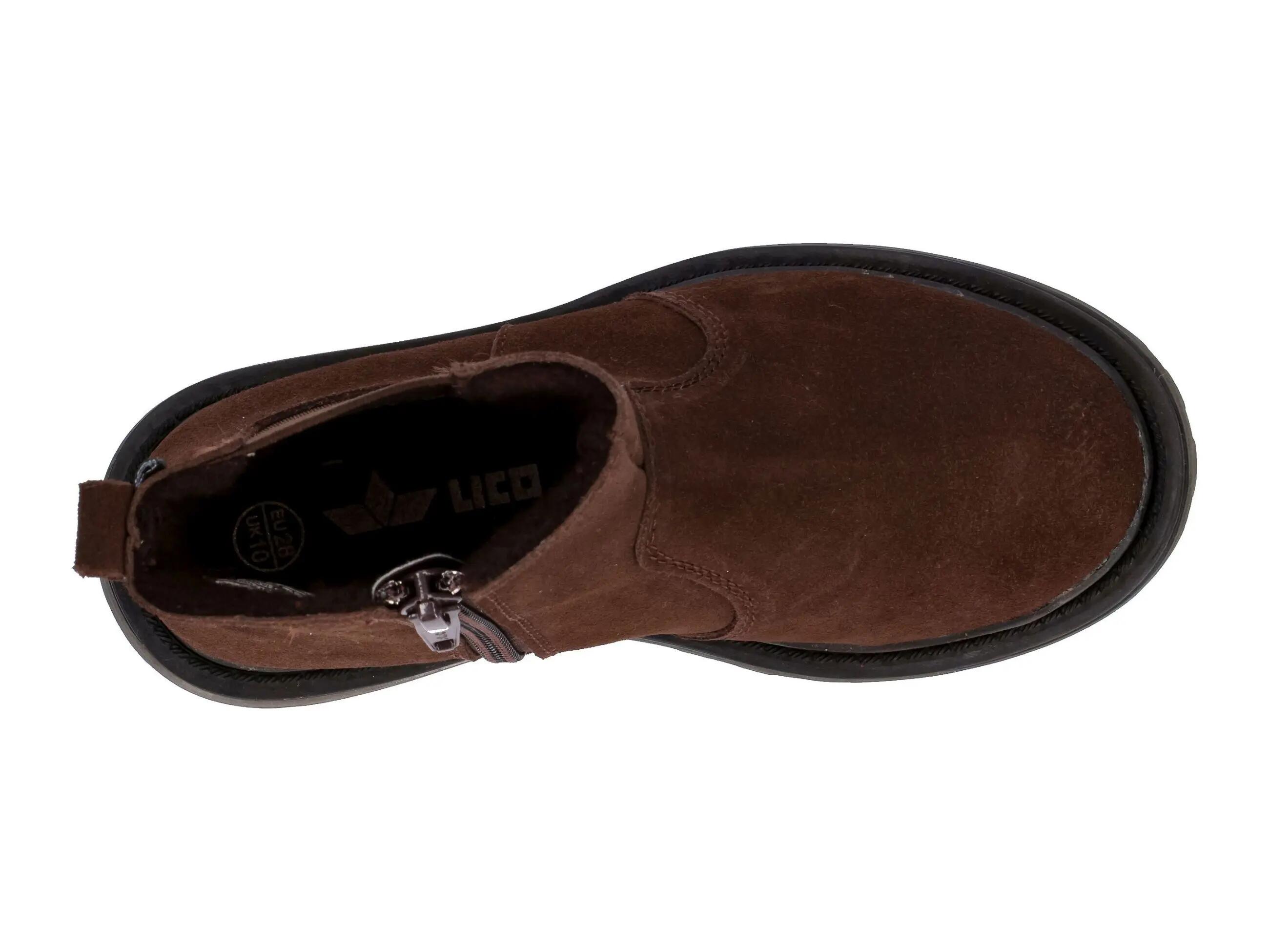 LICO Sumati Winter Boots Girls Velour Brown Waterproof Zip 5/6
