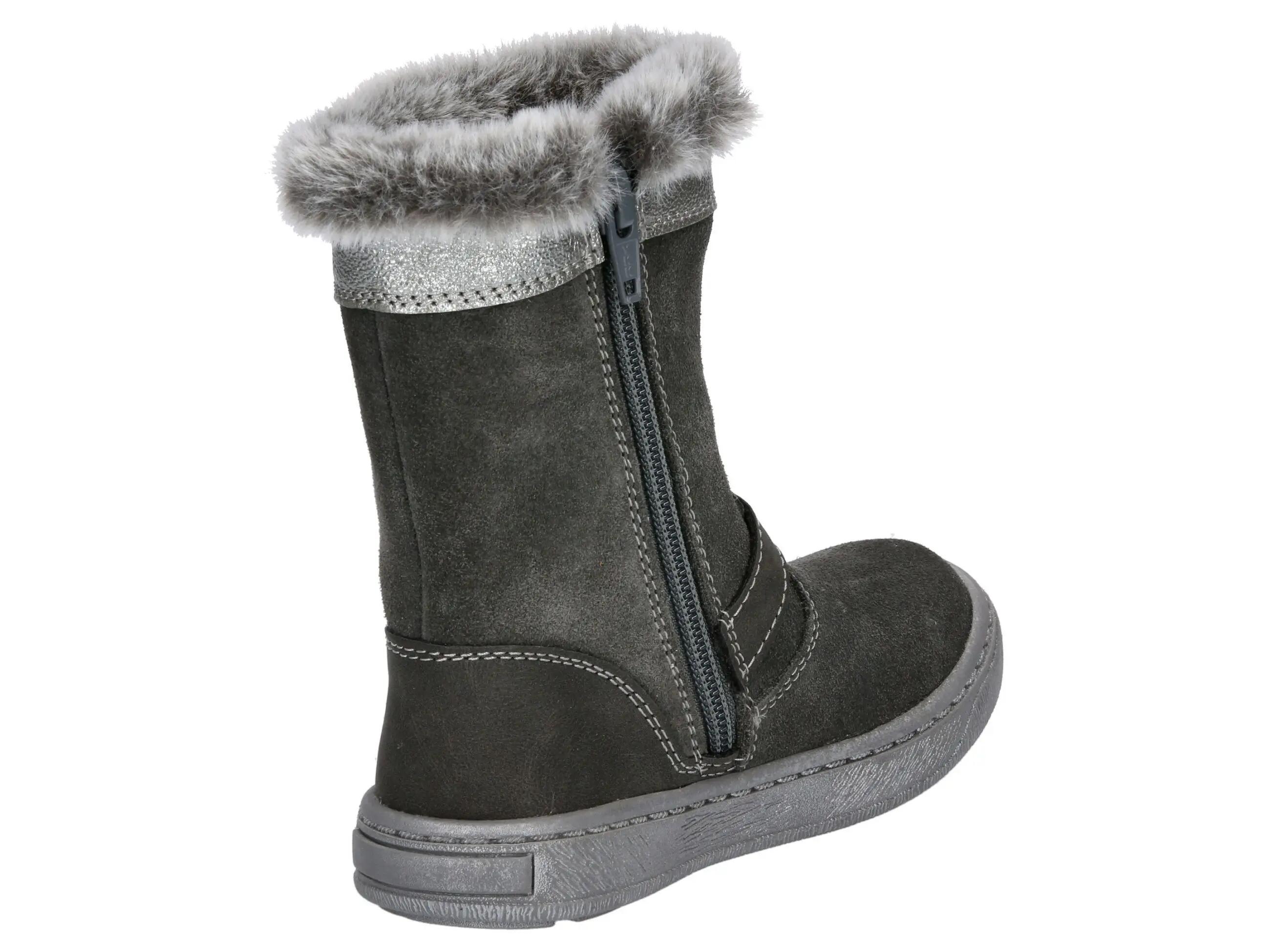 Chaussures hiver LICO Reena filles daim imperméable zip TPR 4/6