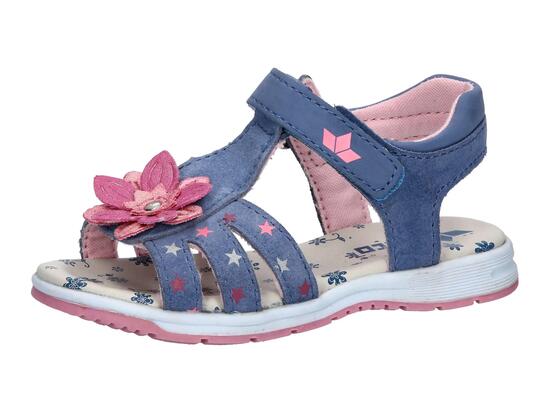 Sandale LICO Maja V fille cuir velcro bleu, semelle caoutchouc