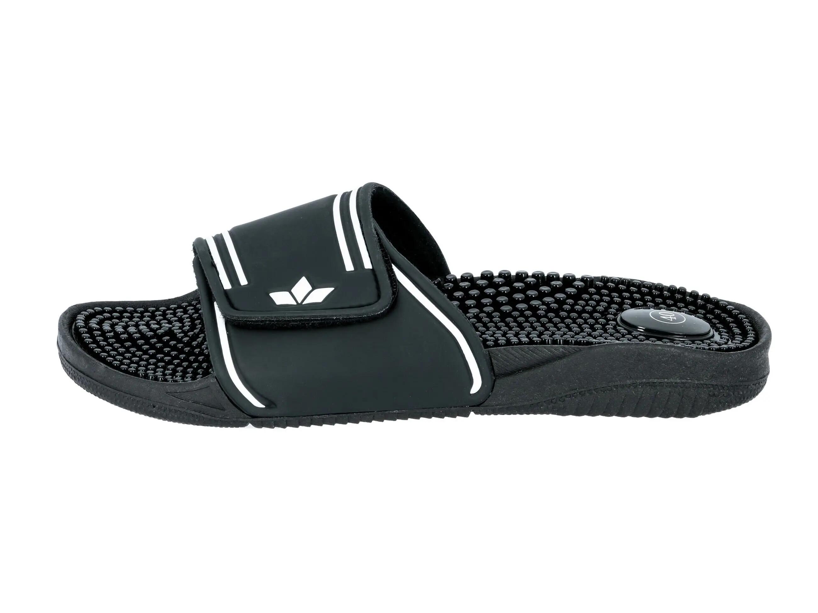 Sandale de bain LICO Pool homme noire synthétique velcro caoutchouc 2/6