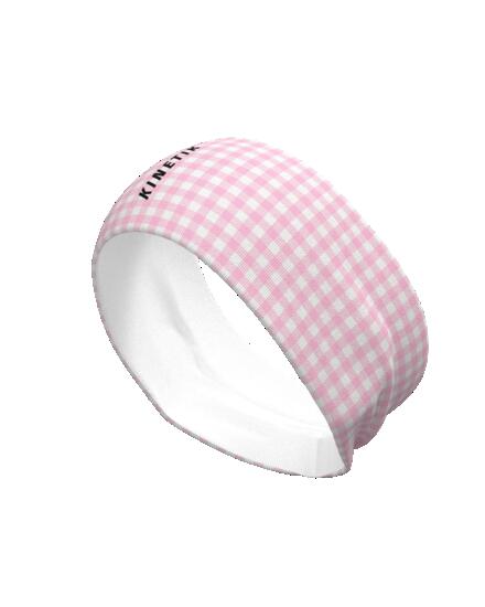 BANDEAU DE TRAIL RUNNING - HEADBAND VICHY PINK