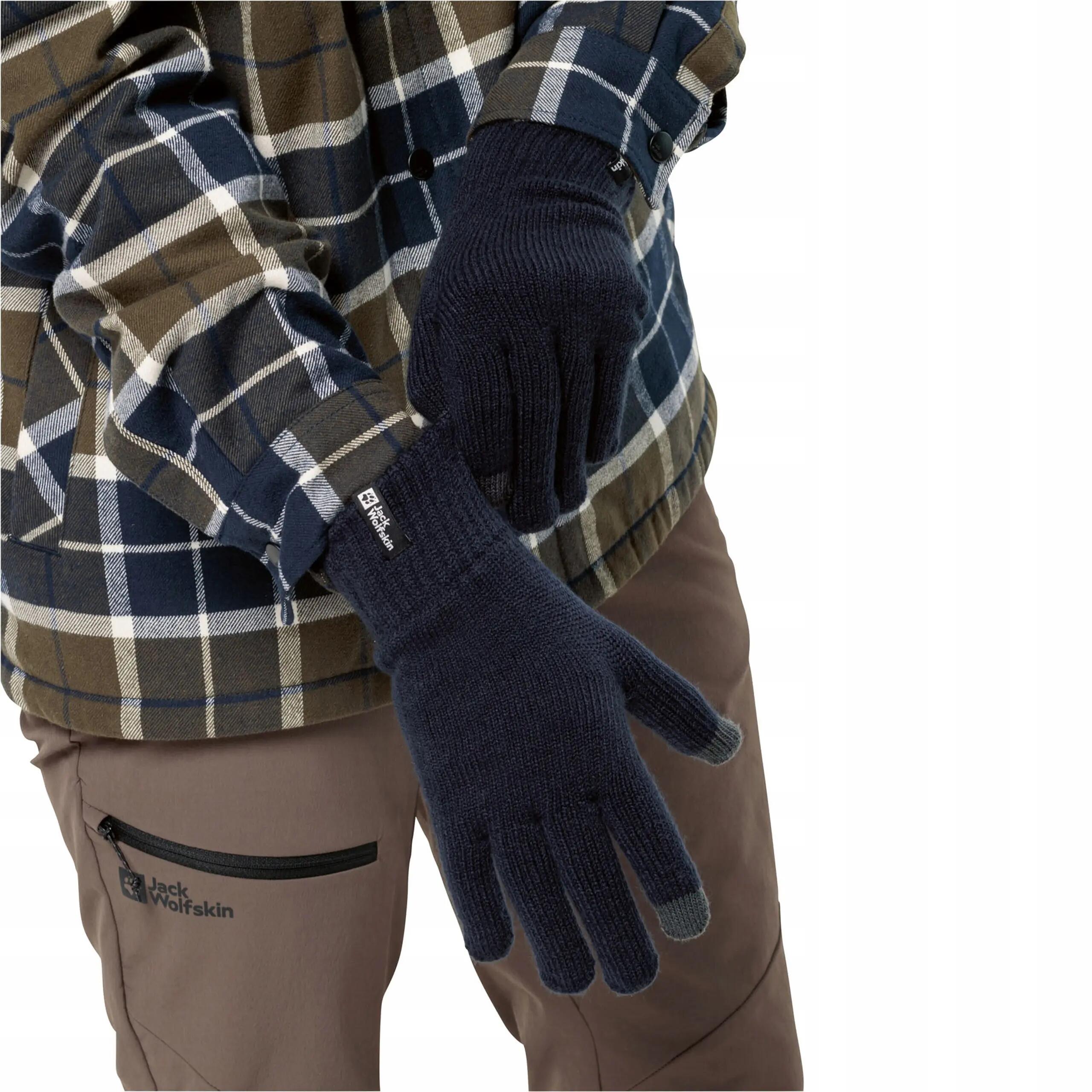 Rękawiczki dzianinowe do ekranów dotykowych Jack Wolfskin RIB GLOVE 2/4