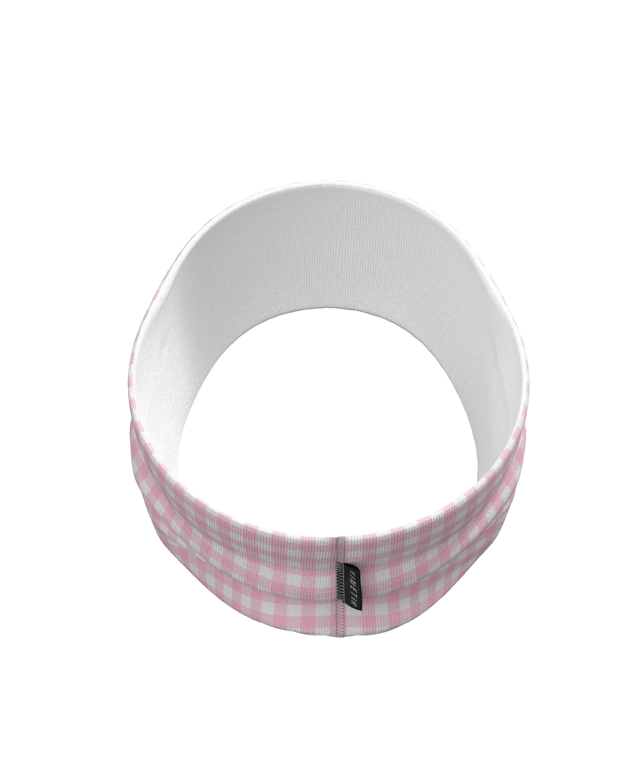 BANDEAU DE TRAIL RUNNING - HEADBAND VICHY PINK 5/6