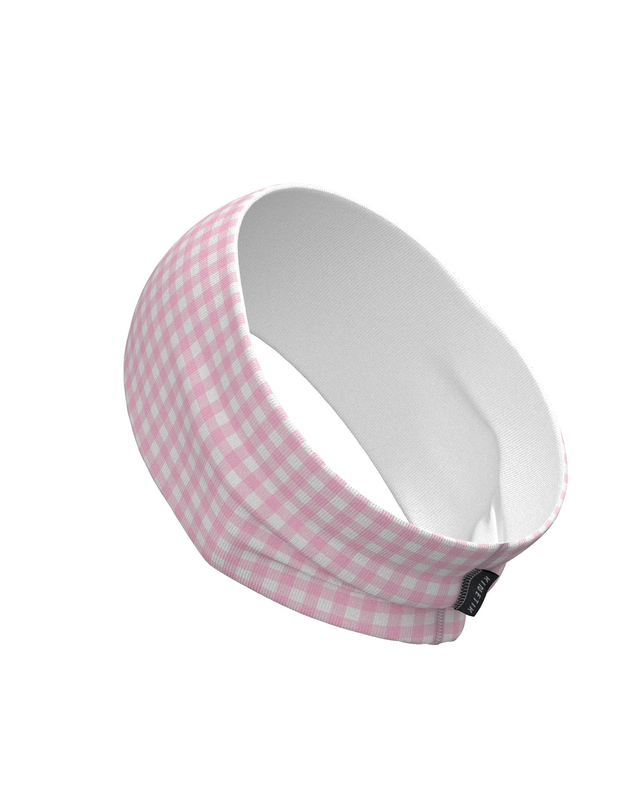 BANDEAU DE TRAIL RUNNING - HEADBAND VICHY PINK 4/6