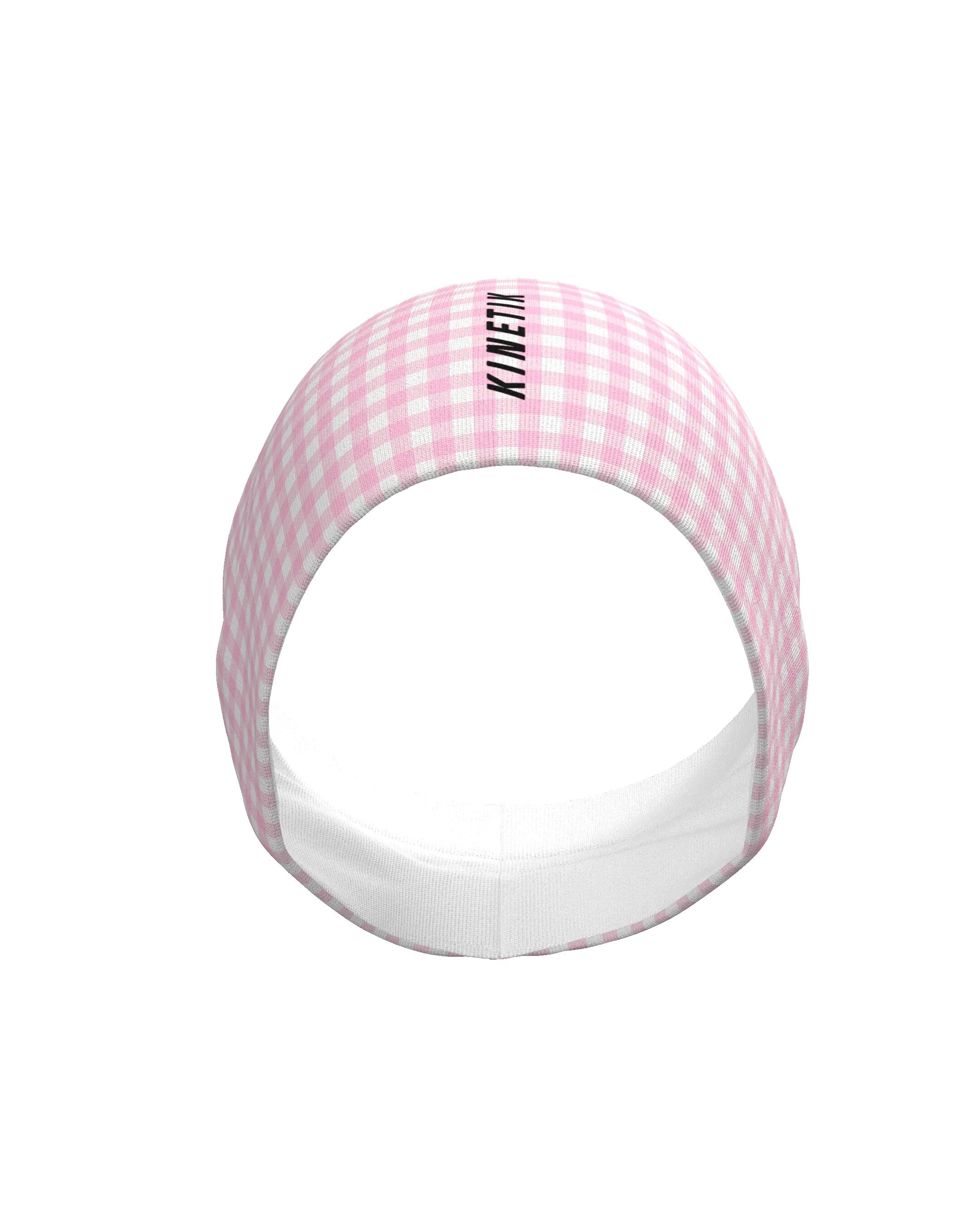 BANDEAU DE TRAIL RUNNING - HEADBAND VICHY PINK 2/6