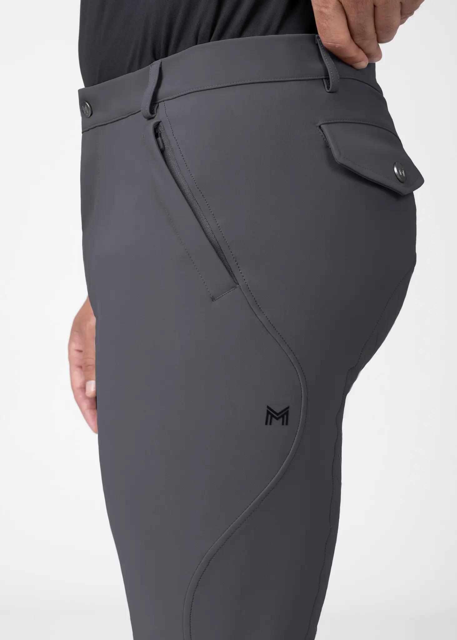 Pantalón Hombre Equitación Maximilian Vector Full Grip Grafito 6/8