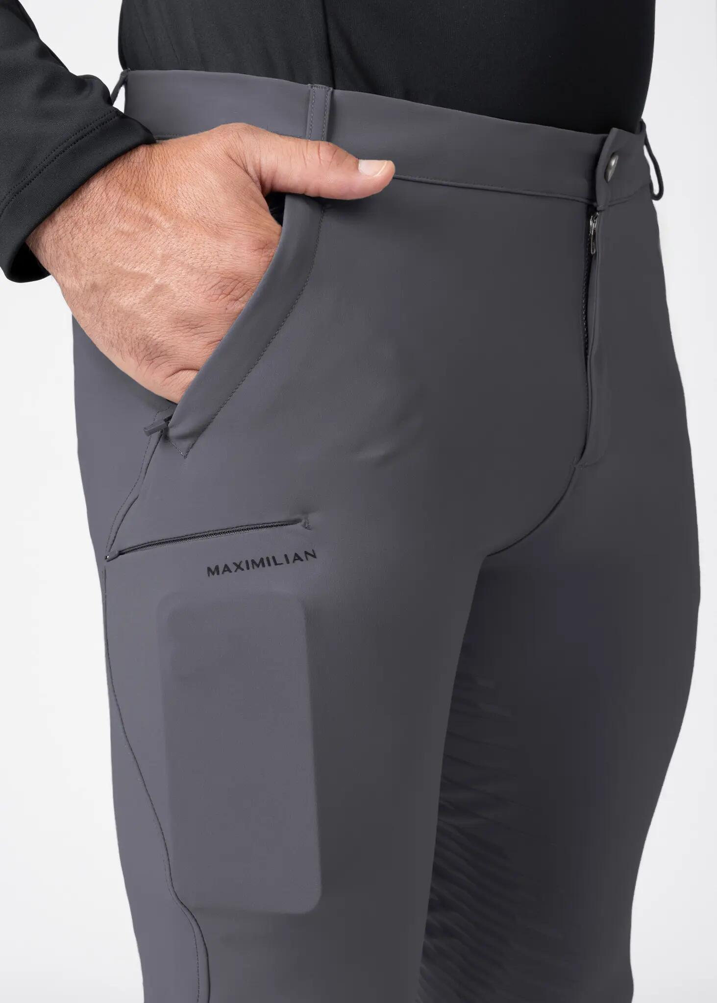 Pantalón Hombre Equitación Maximilian Vector Full Grip Grafito 5/8