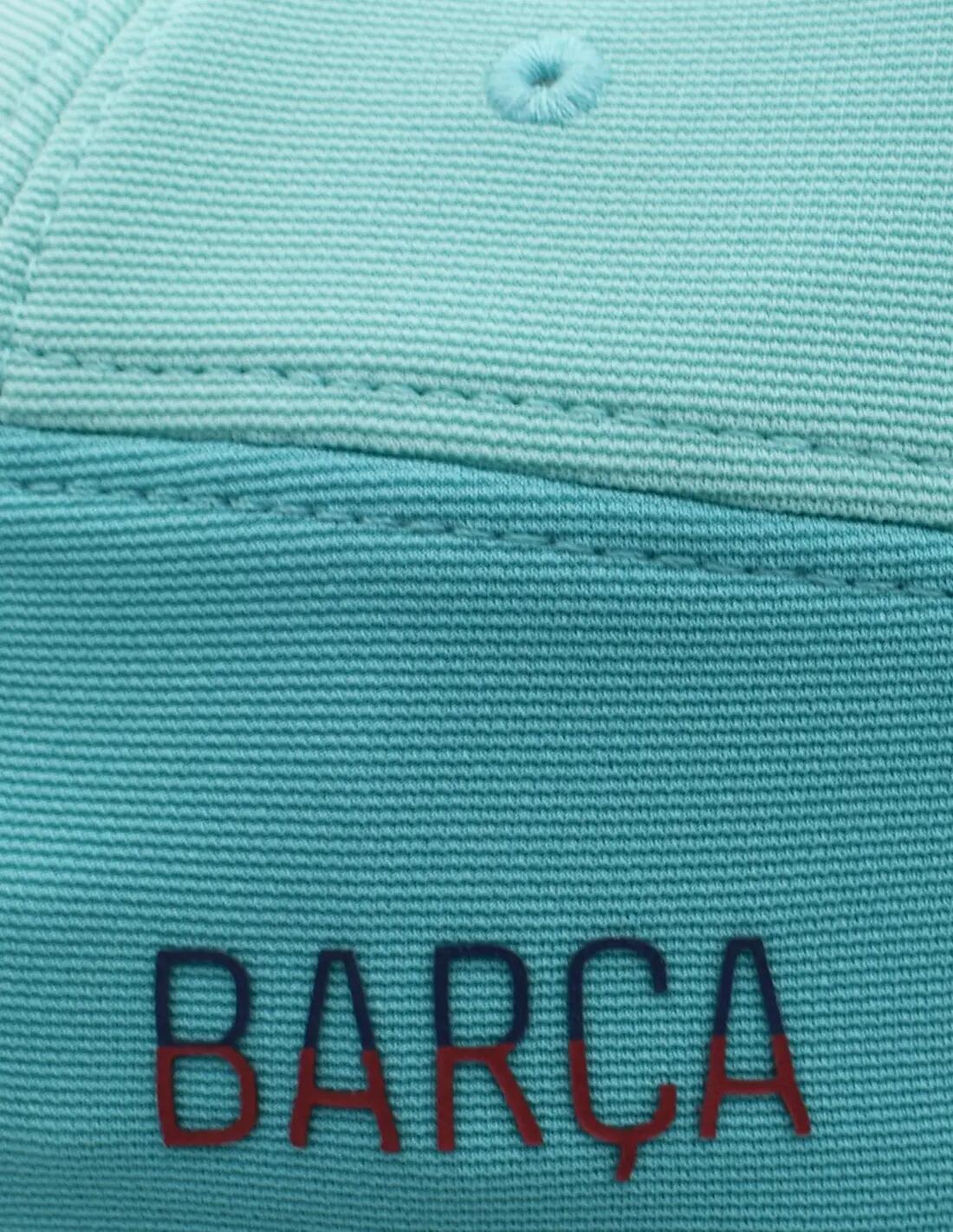 Gorra FC Barcelona Adulto Turquesa con Escudo 4/6