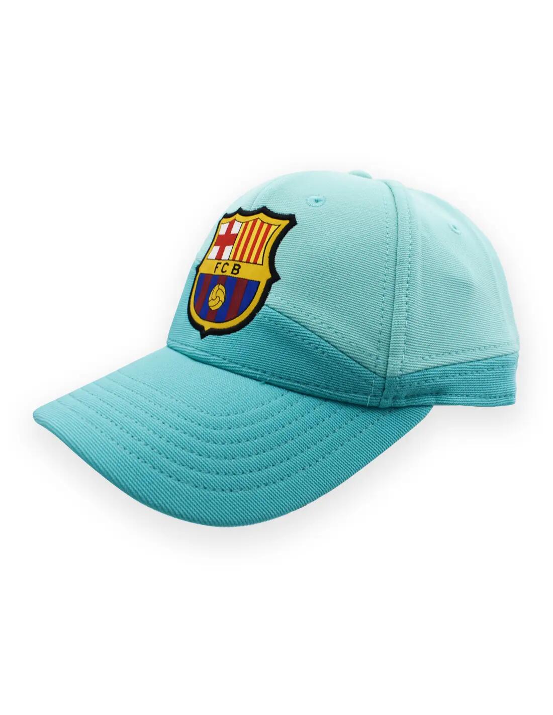 Gorra FC Barcelona Adulto Turquesa con Escudo 3/6