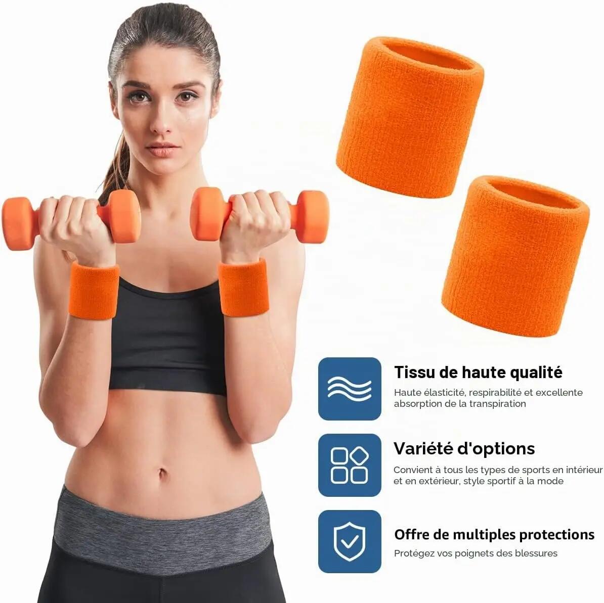 Serre Poignets Bracelets pour Sports, Bracelet Poignet de Sport, Serre Poignet 4/5