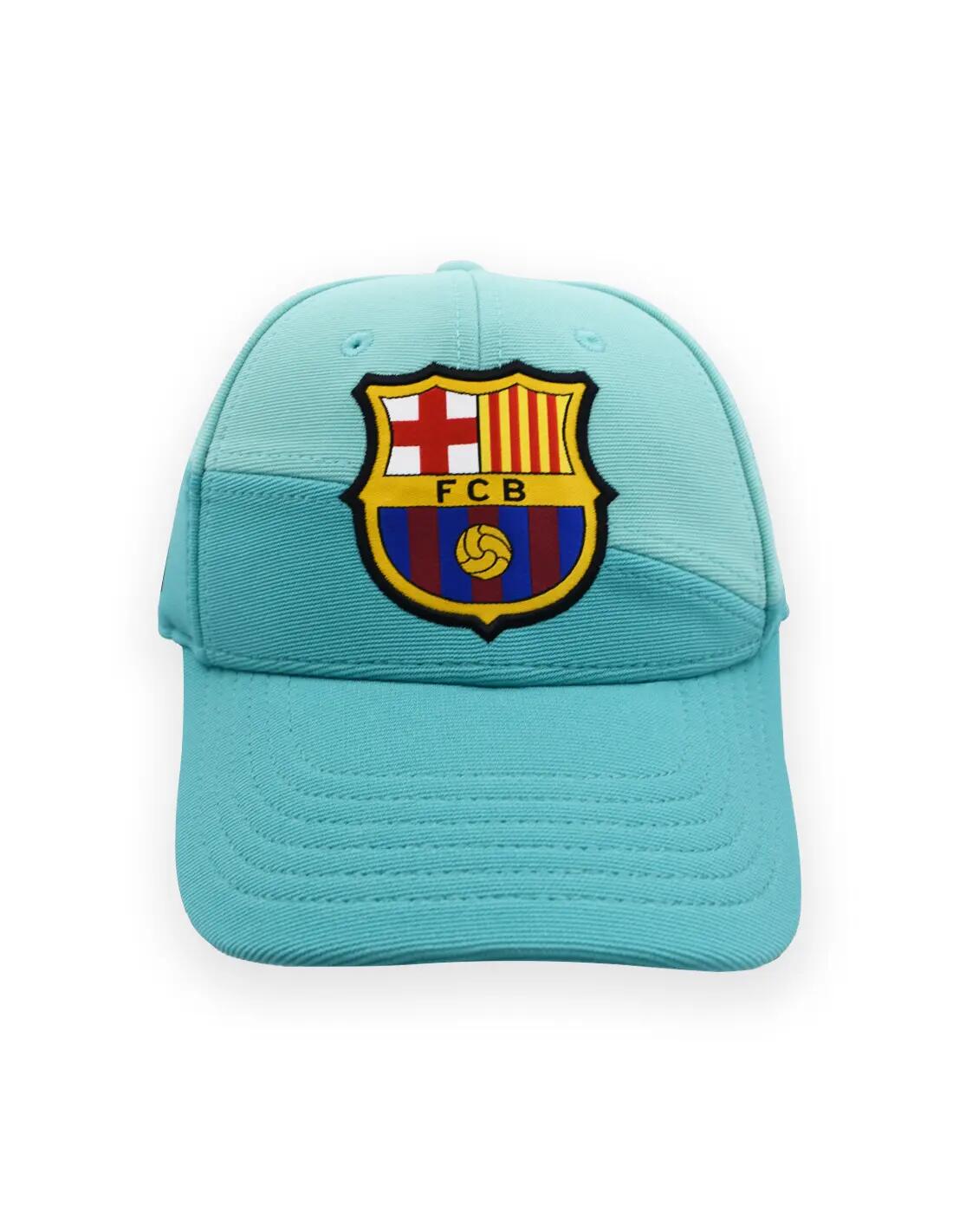 Gorra FC Barcelona Adulto Turquesa con Escudo 2/6