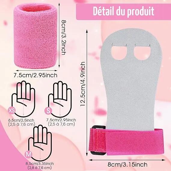 Gants de préhension pour enfants, entraînement croisé, gymnastique, poignées de 2/5