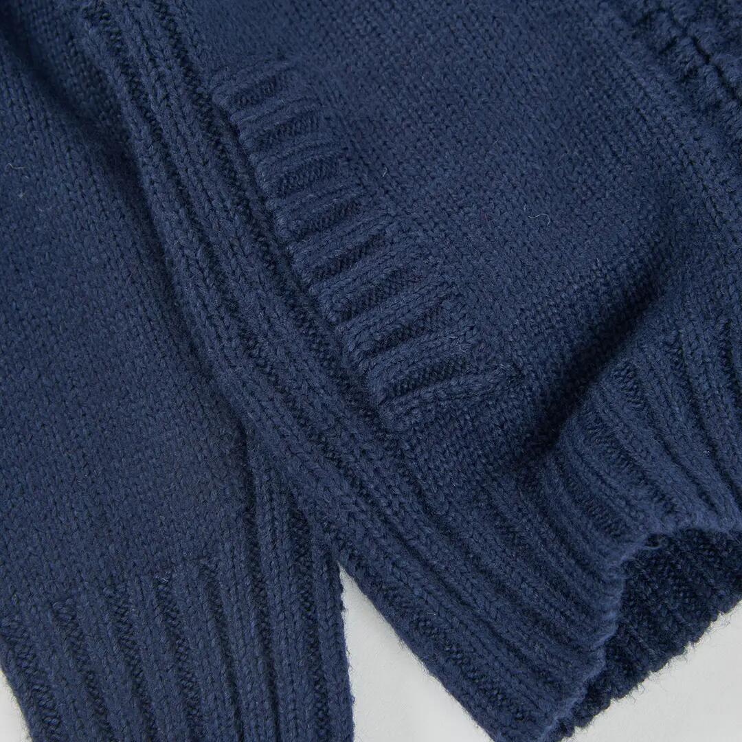 Chaqueta punto niño azul marino con cremallera 4/4