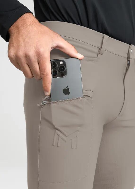 Pantalón Hombre Equitación Maximilian Motion Full Grip Topo 6/8