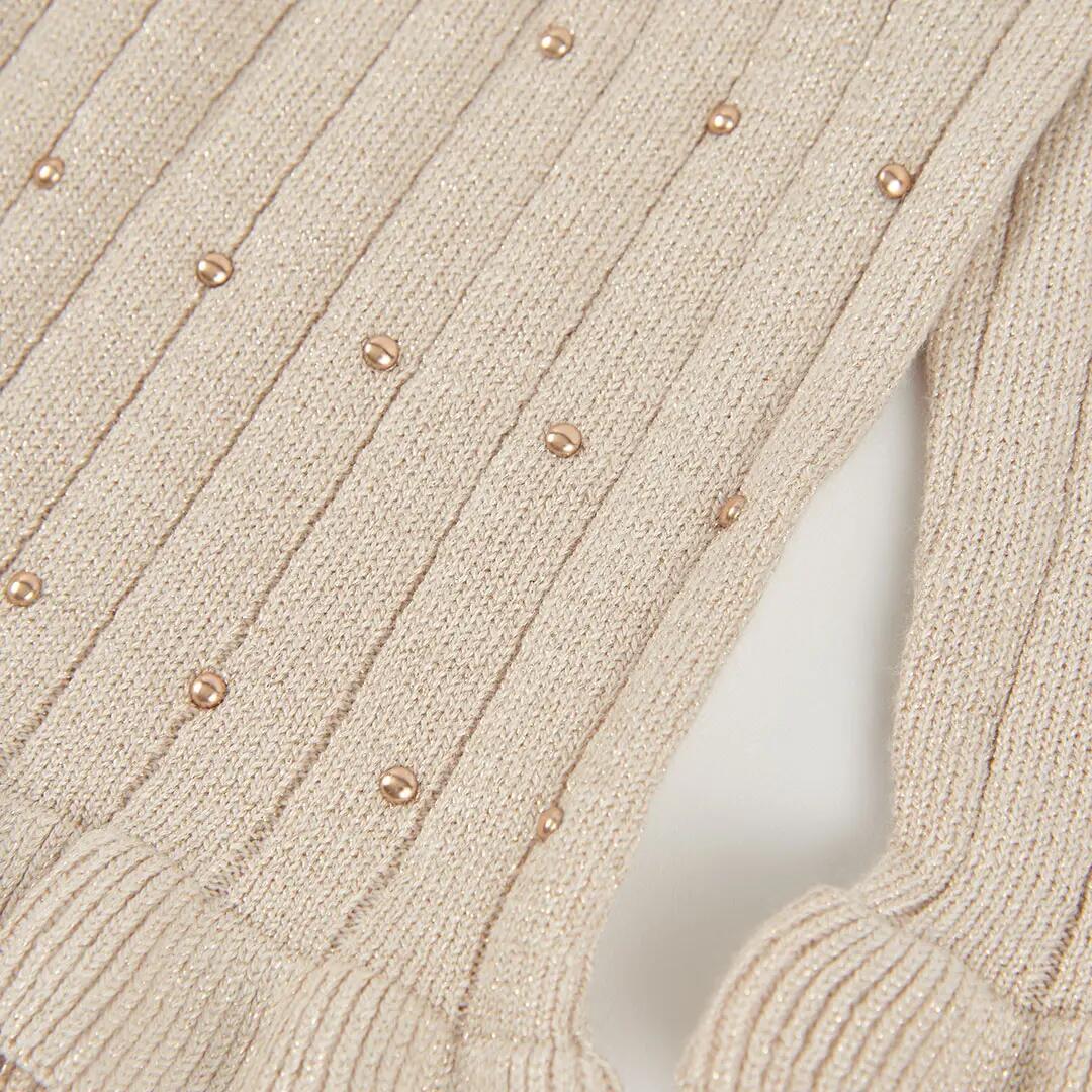 Jersey niña crudo con strass 4/4