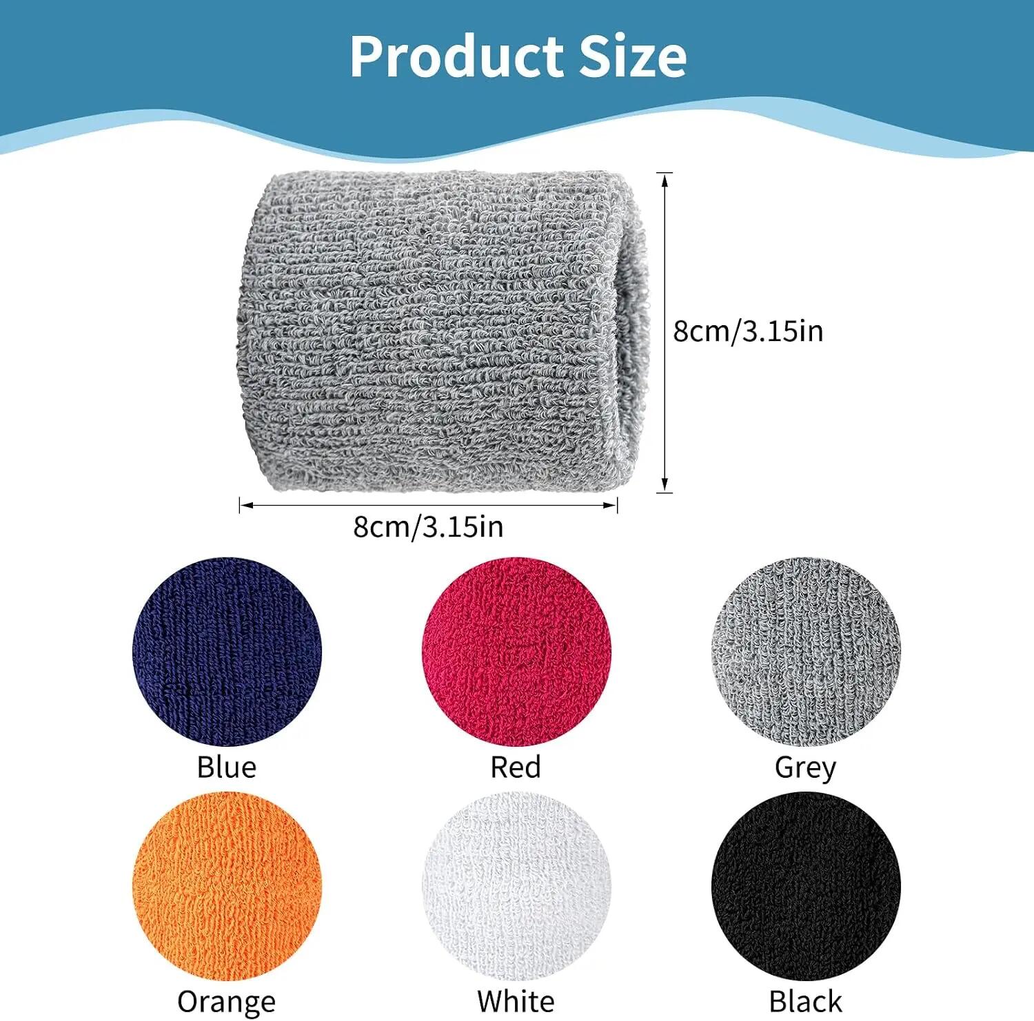 Bandeau Poignet Sport, 12 Pièces Poignet Eponge 4/7