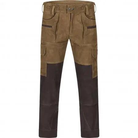 Herren - Jagd - Lederhose - robust, funktional, 8 Taschen - Arne - braun/oliv 1/5