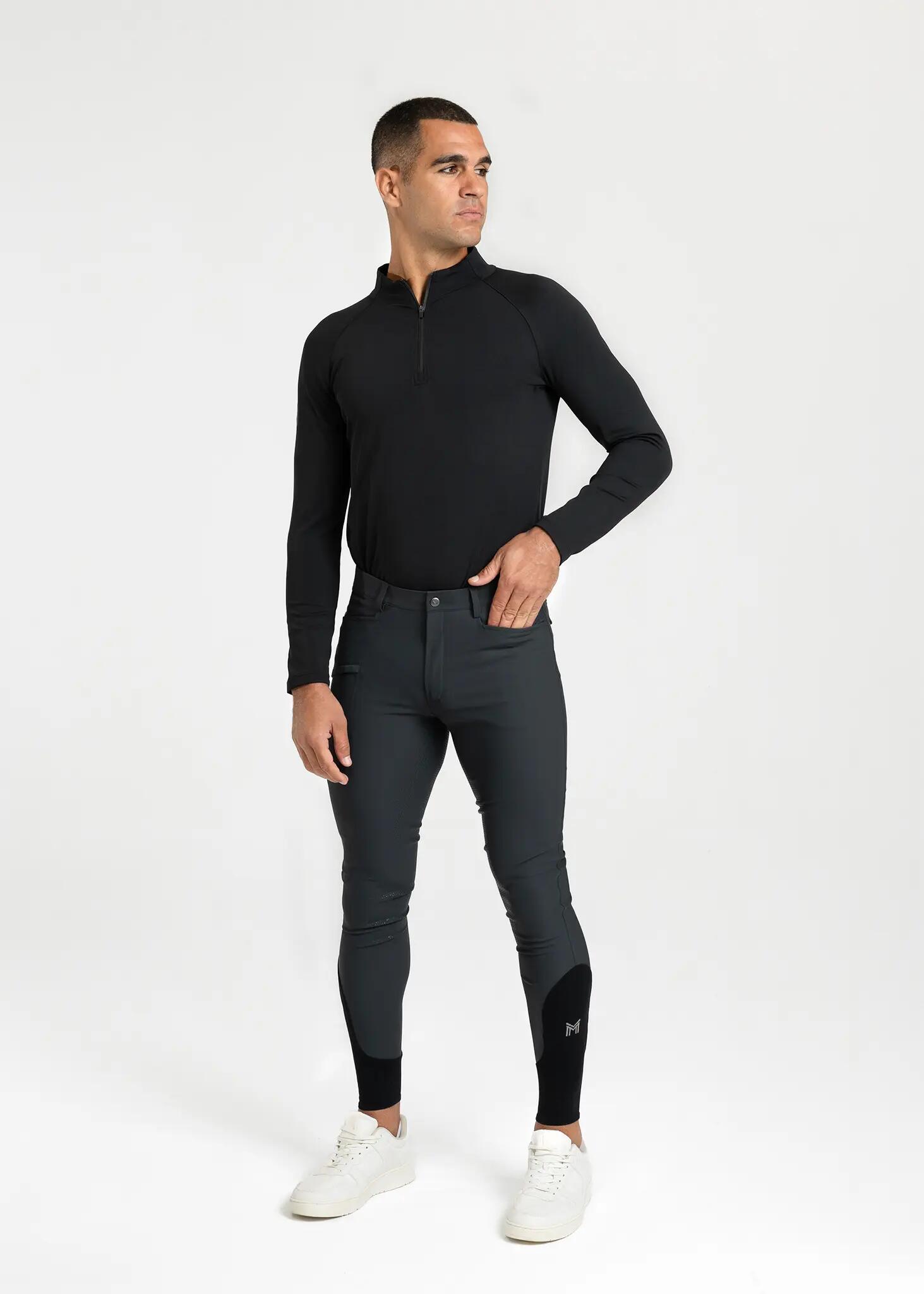Pantalón Hombre Equitación Maximilian Motion Full Grip Vulcan 7/8