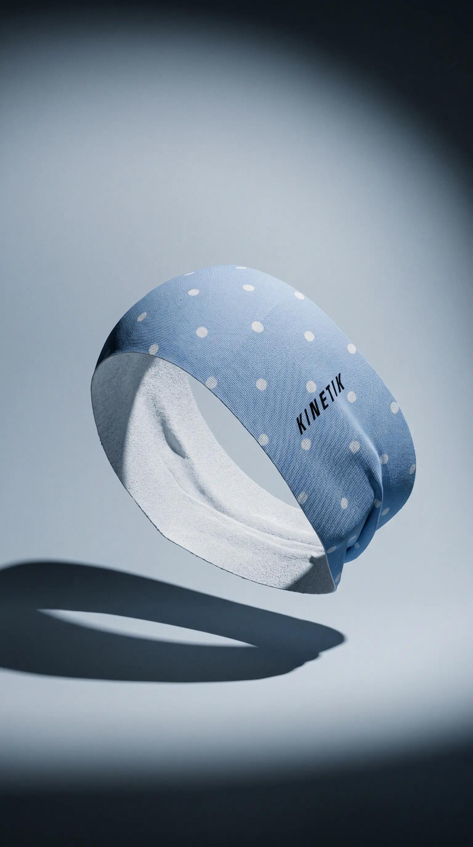 HEADBAND RETRO DOTY BLUSH BLUE 2/2