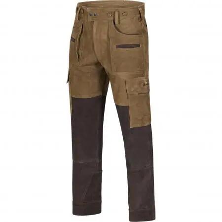 Herren - Jagd - Lederhose - robust, funktional, 8 Taschen - Arne - braun/oliv 3/5
