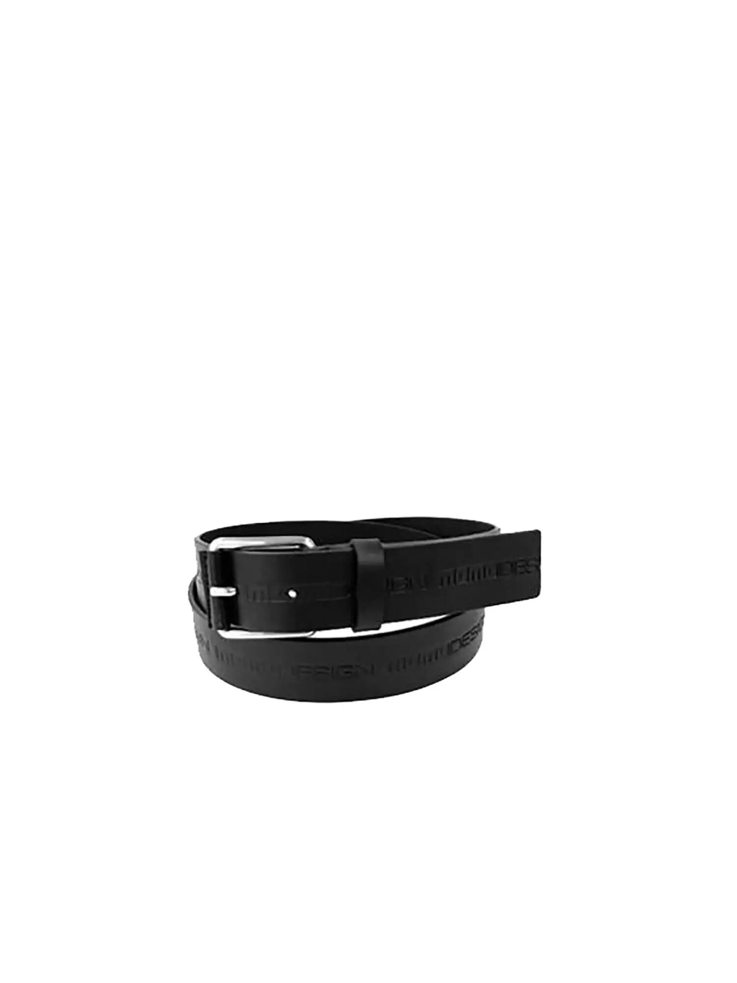 Curea Bărbați Piele Naturală Neagră Cataramă Momo Design Made in Italy