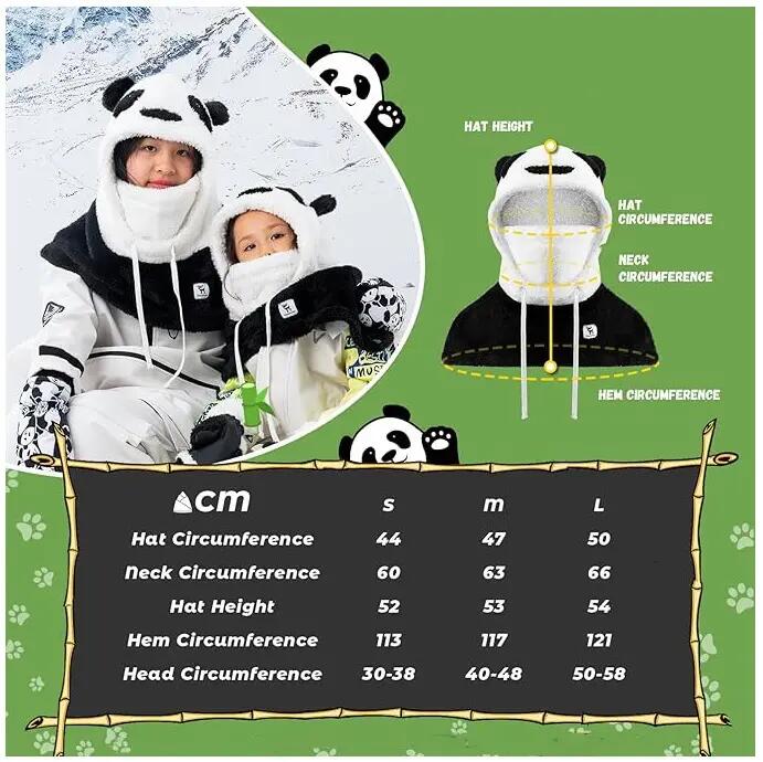 Zimowa kominiarka dziecięca Qunature 1323002400 Panda 5/5