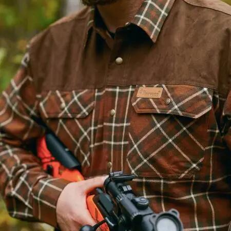 Herren - Outdoorhemd - winddicht, elastisch - Douglas - Nougat/Beige, Größe M 5/5
