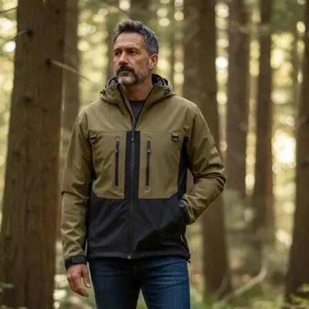 Herren - Outdoorjacke - wind- und wasserdicht - Jordan LTX - hellbraun/schwarz 2/5
