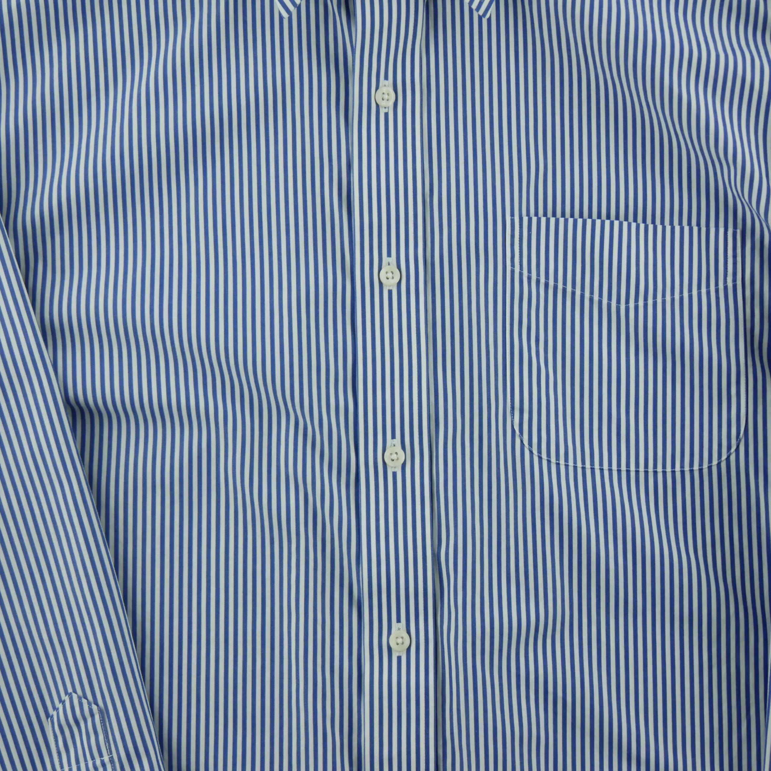 Tweedehands - Classiek damesblouse met blauwe strepen - Als nieuw 3/6