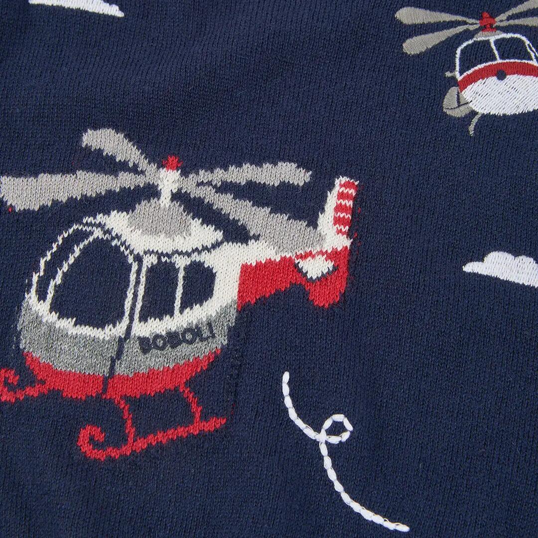 Jersey niño azul marino estampado helicópteros 4/4