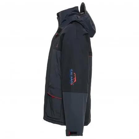 Herren Jacke, wasserdicht, Fleece, Kapuze, Salmo, blau/schwarz 4/5