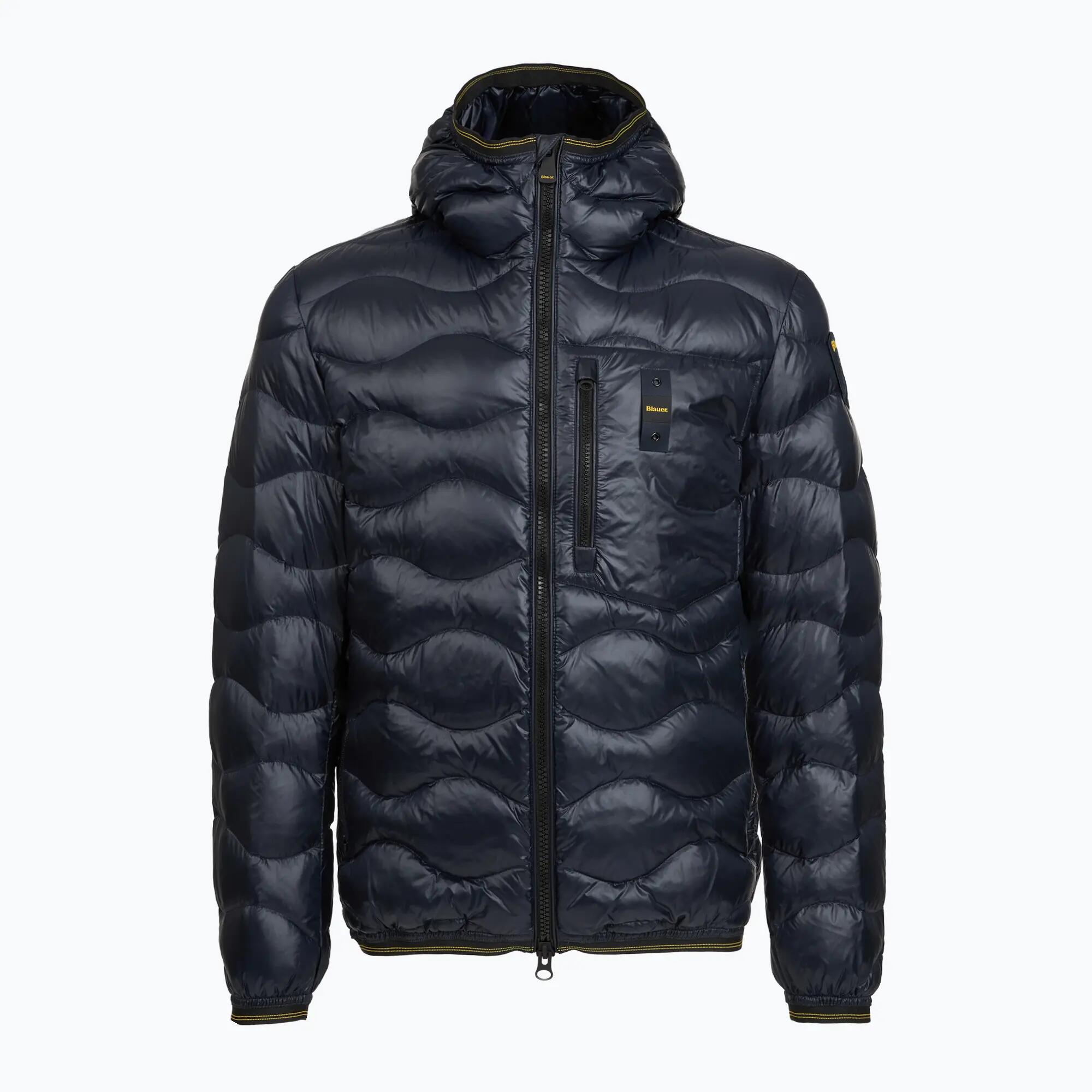 Jachetă Blauer Model Wave Culoare Albastru