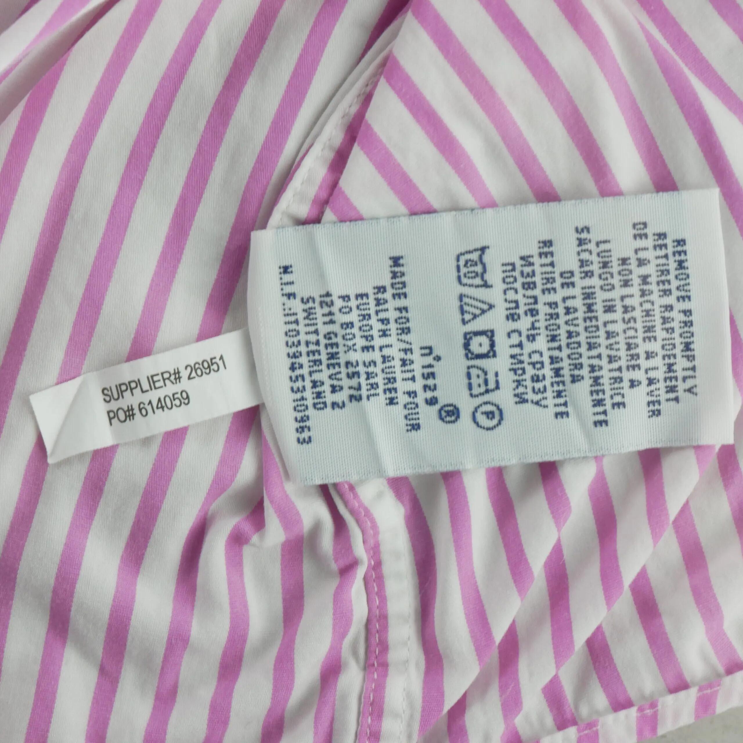 Refurbished - Klassisches Herrenhemd mit Streifen Rosa - Wie neu 7/7