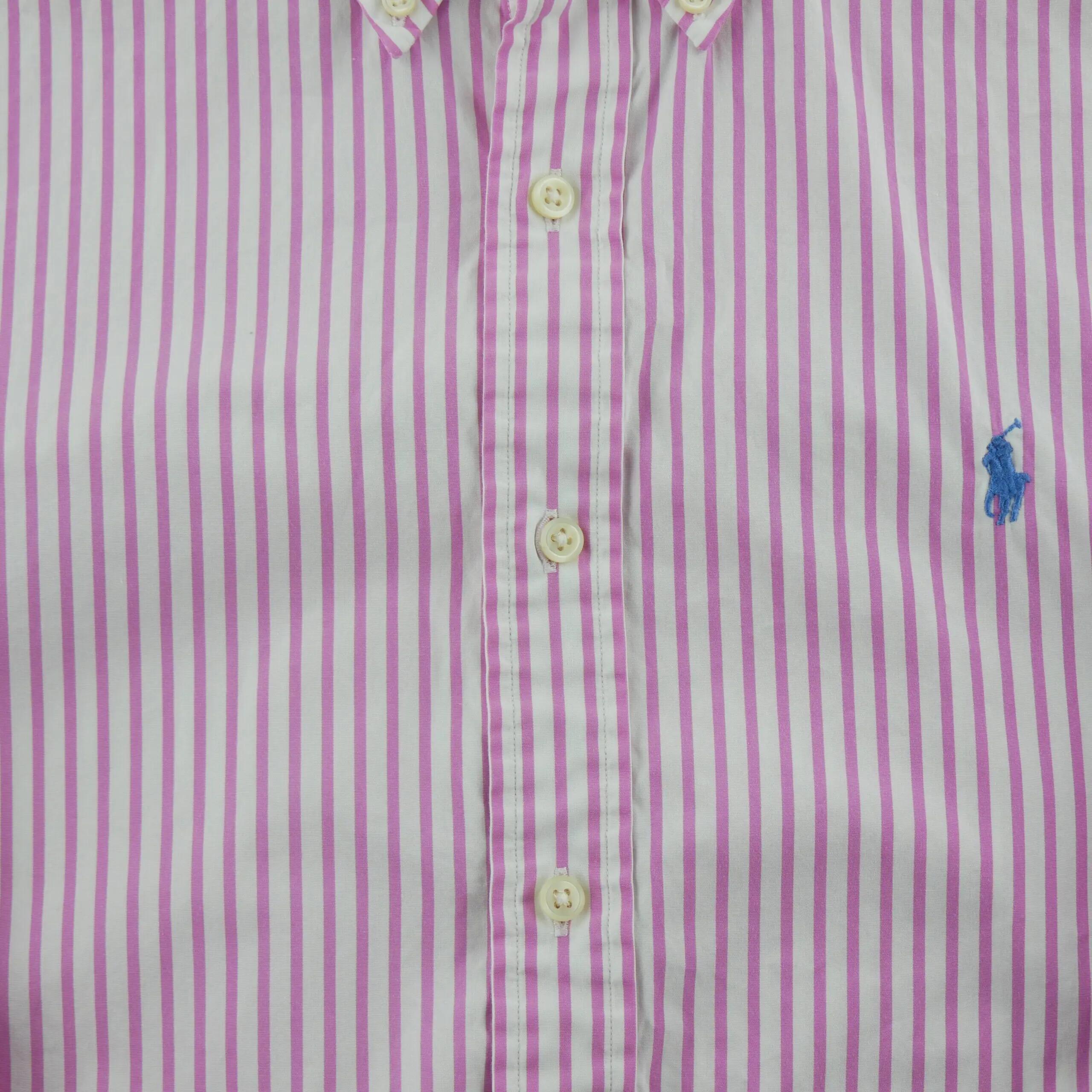 Refurbished - Klassisches Herrenhemd mit Streifen Rosa - Wie neu 3/7
