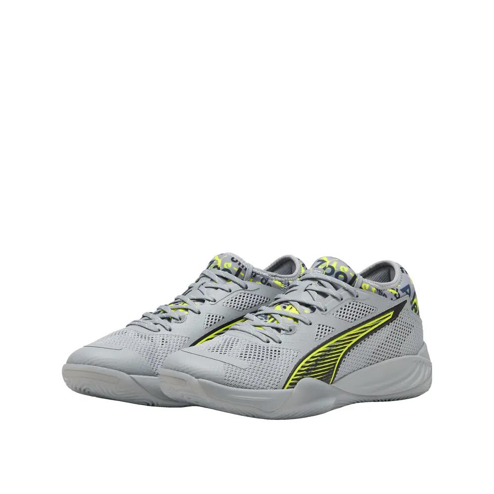 PUMA Eliminate Nitro SQD 4 Handball Shoes Berlin Grey Yellow