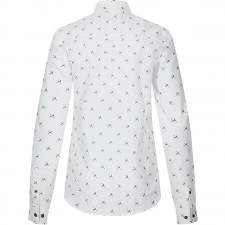Damen - Bluse - slim fit, hirschlein - weiß 4/5