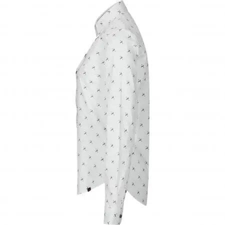 Damen - Bluse - slim fit, hirschlein - weiß 3/5