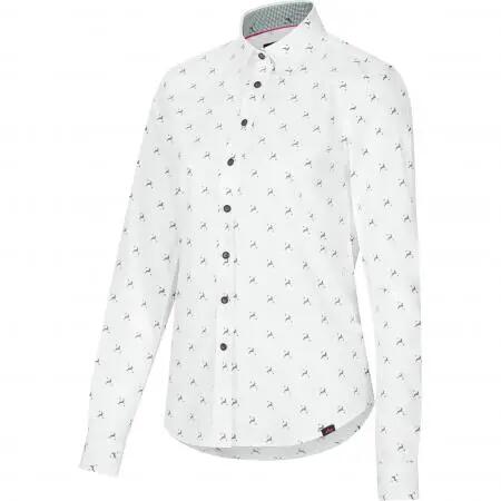 Damen - Bluse - slim fit, hirschlein - weiß 2/5