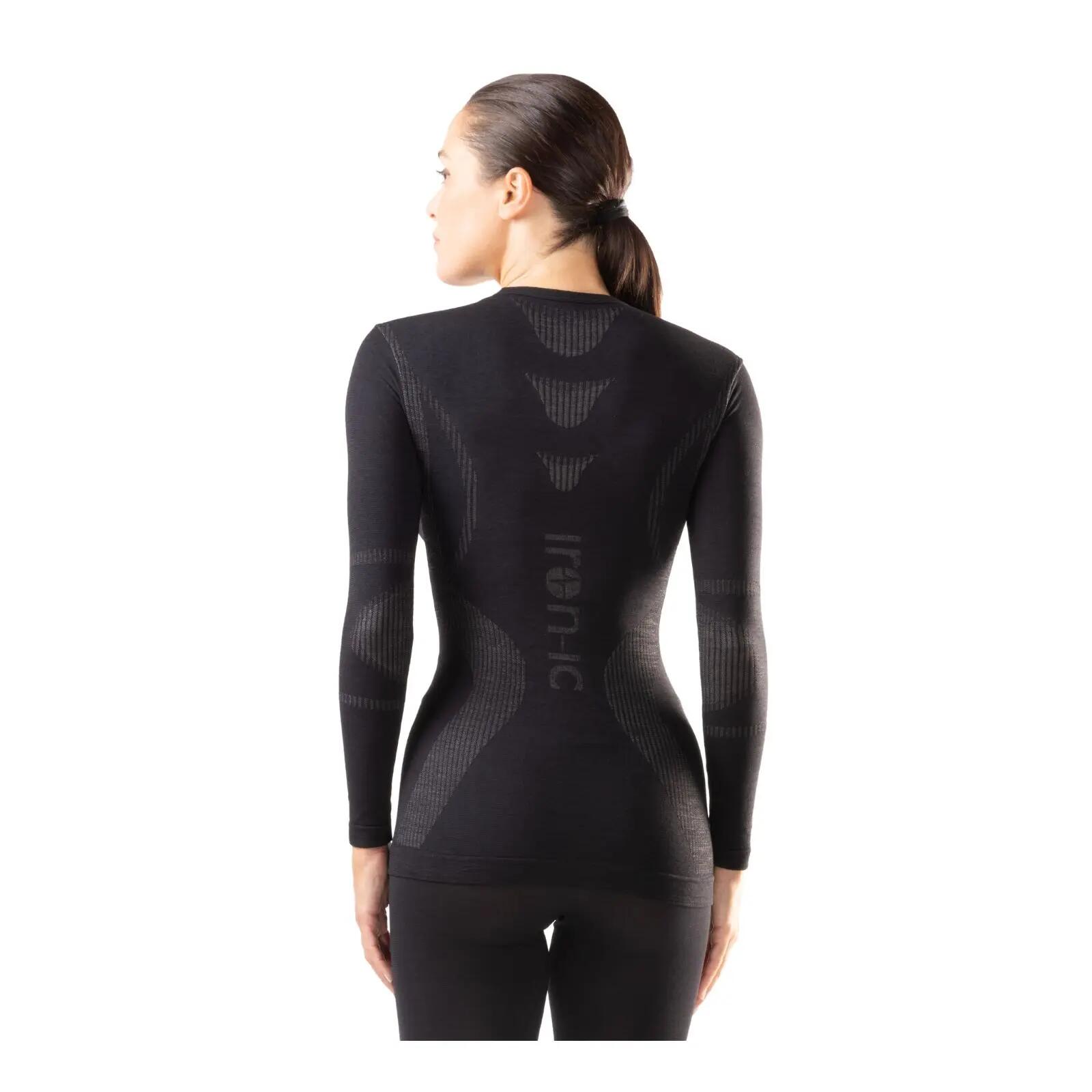 Sous-maillot thermique manches longues femme randonnée mérinos Merino 40 3/4