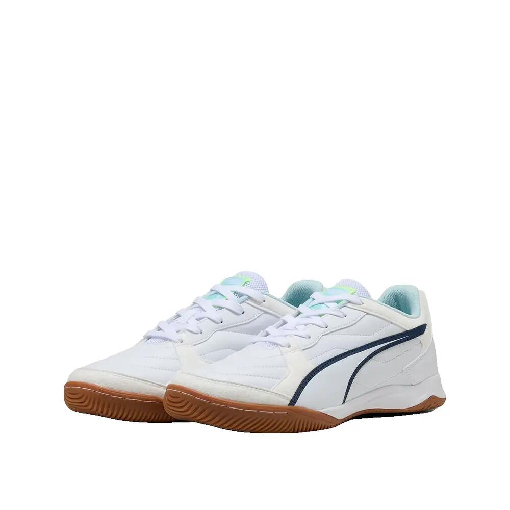 PUMA Pressing IV White Indoor Football Shoes