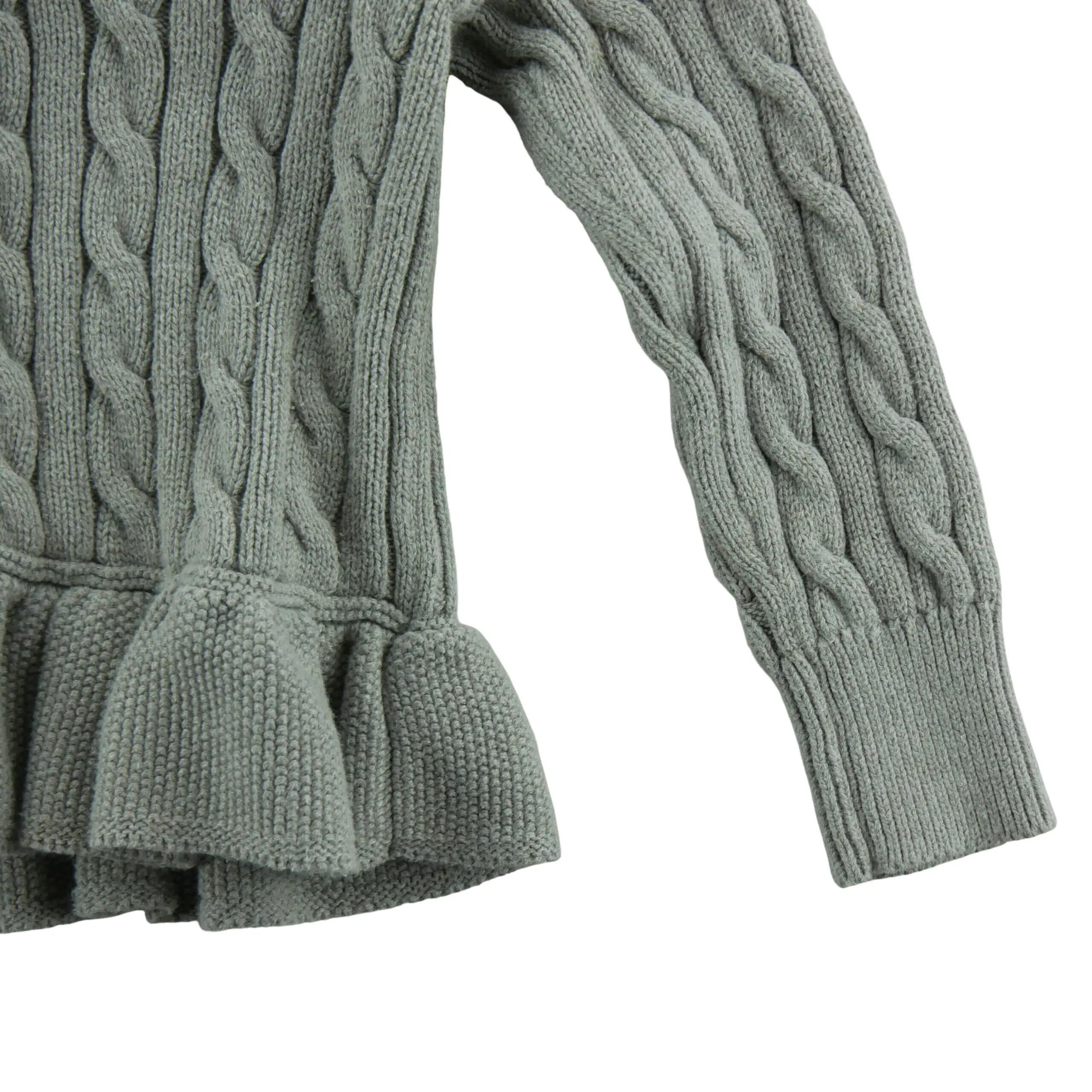 Seconde vie - Gilets Fille Maille torsadée Gris - Excellent 4/7
