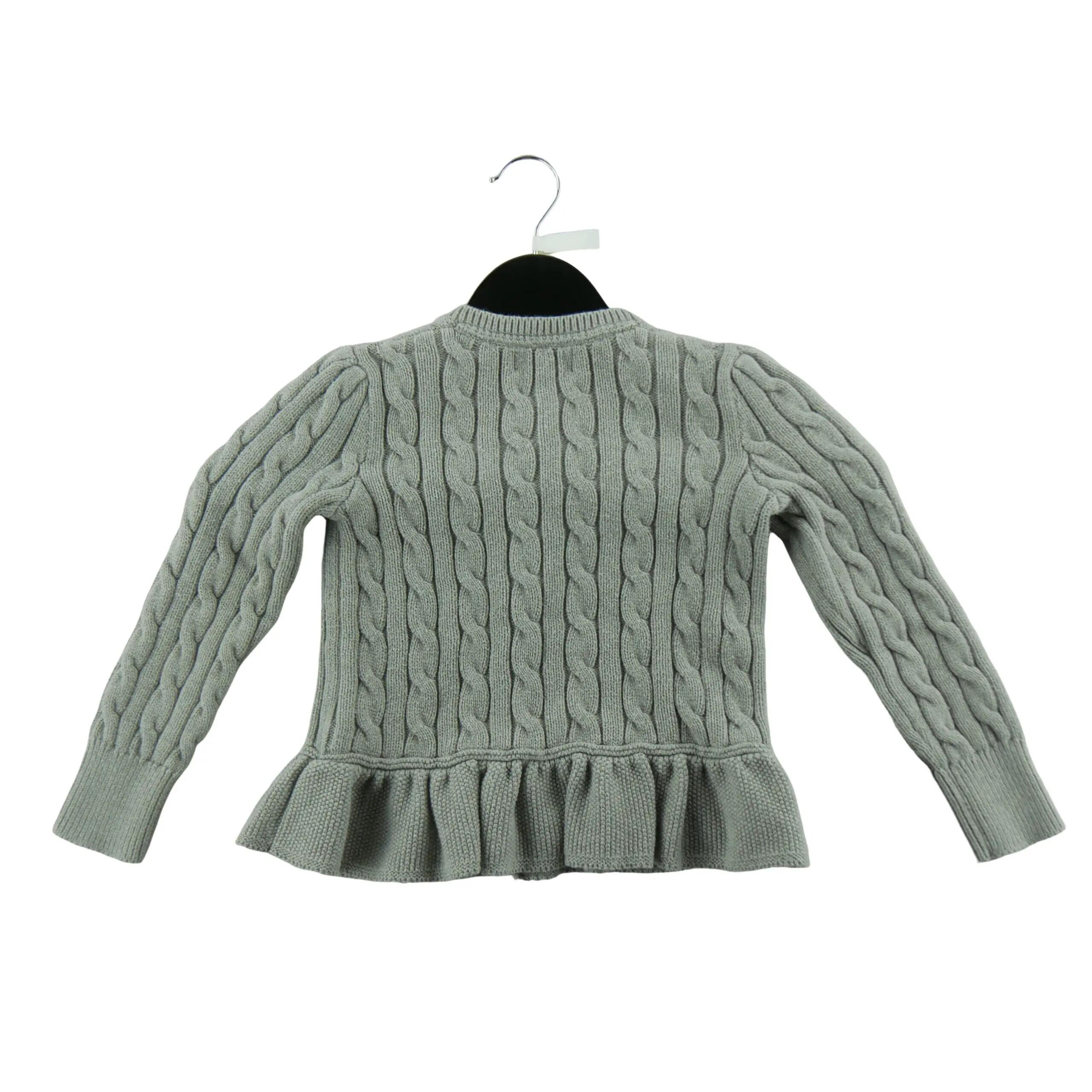 Seconde vie - Gilets Fille Maille torsadée Gris - Excellent 2/7