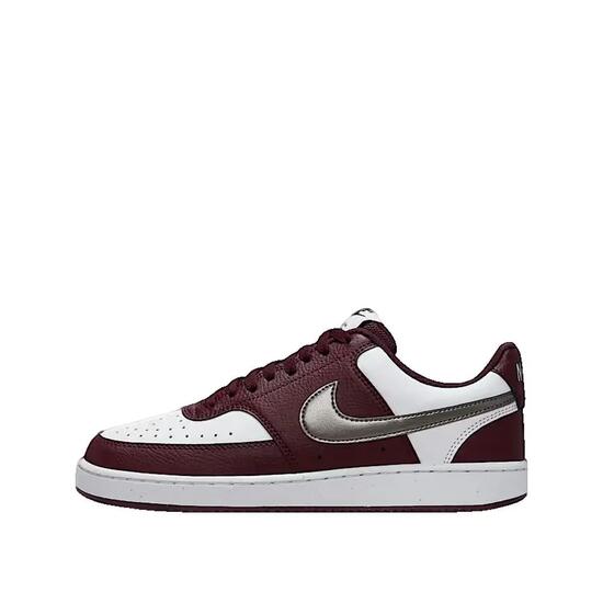 Scarpe Nike Court Vision Low Next Nature Bianco/Mtlc Pewter/Burgundy Crush