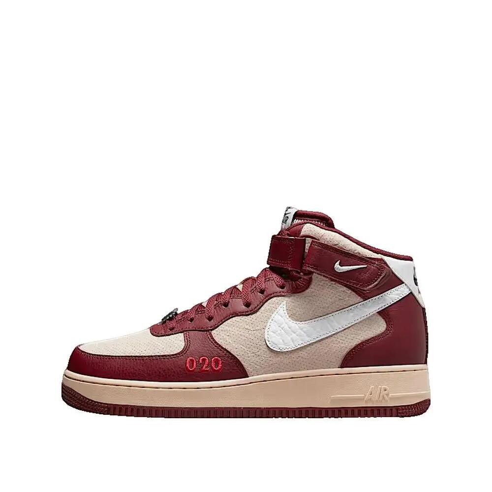 Chaussures Nike Air Force 1 Mid Rouge/Blanc 1/6