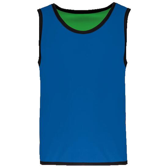 Chasuble de rugby réversible enfant Chasuble - Royal Blue / Green - 10/14 ans