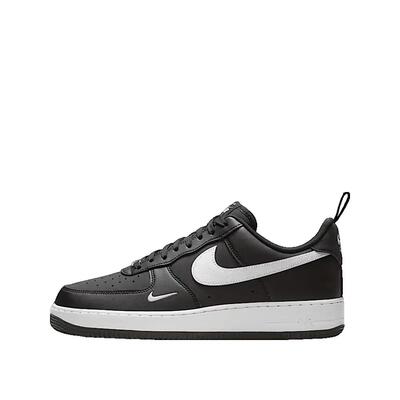 Nike air force 1 low mini swoosh zwart/wit
