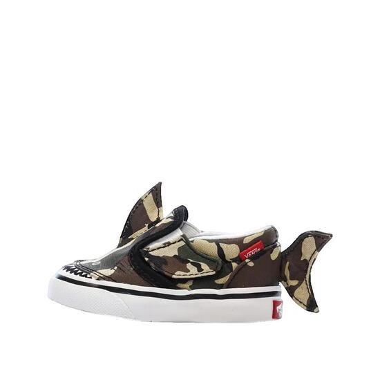 Zapatillas Vans Slip On V Shark Camo Negro/Blanco