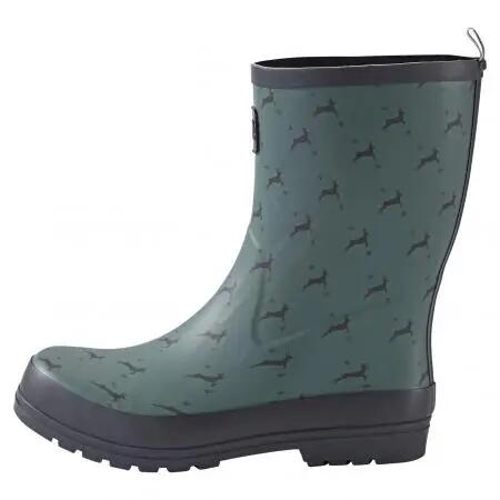 Damen - Gummistiefel - wasserdicht, Hirschlein-Muster - oliv 4/5