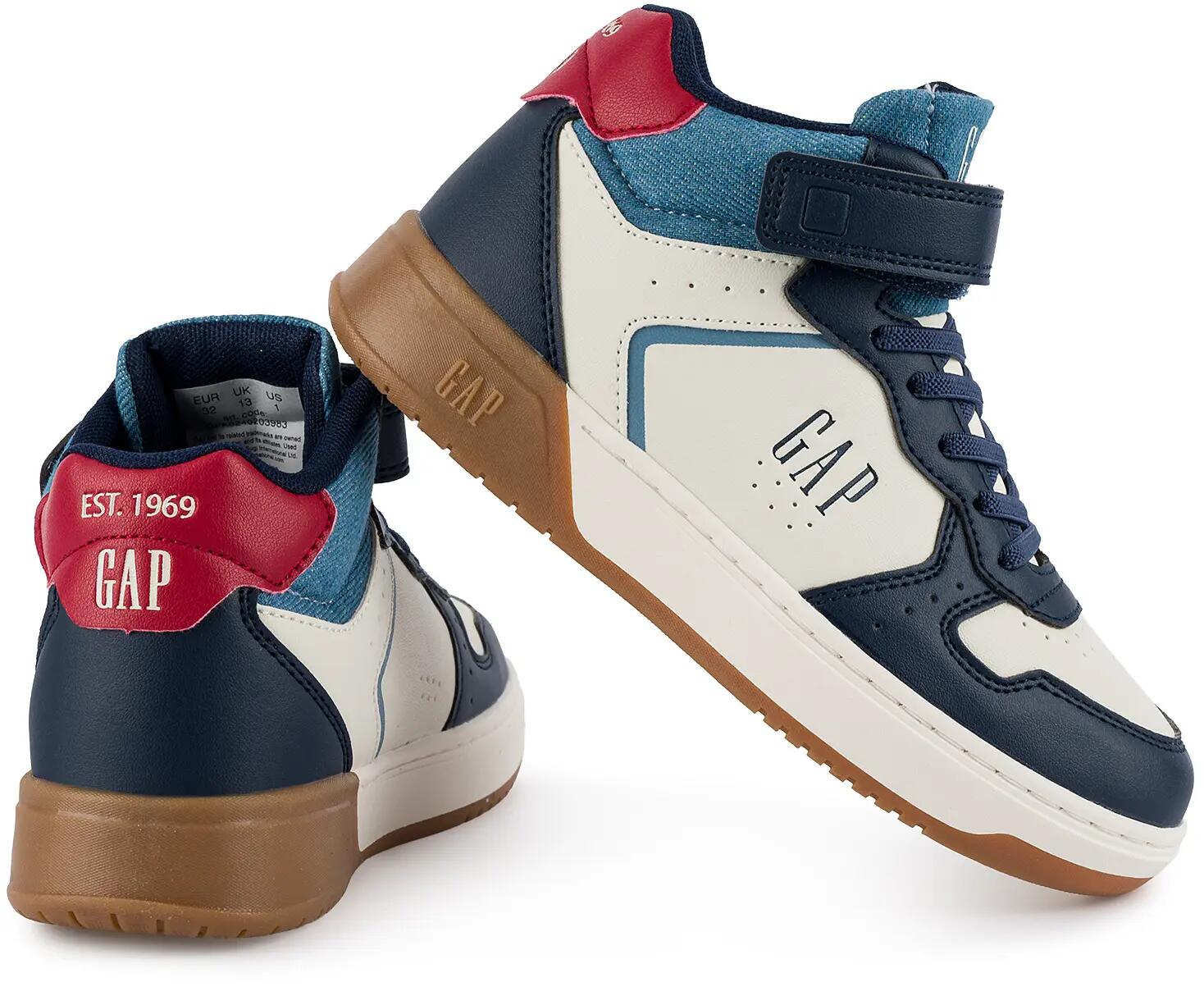 Dziecięce buty sneakersy sportowe wysokie chłopięce dla chłopca na rzep GAP CHIC 9/12