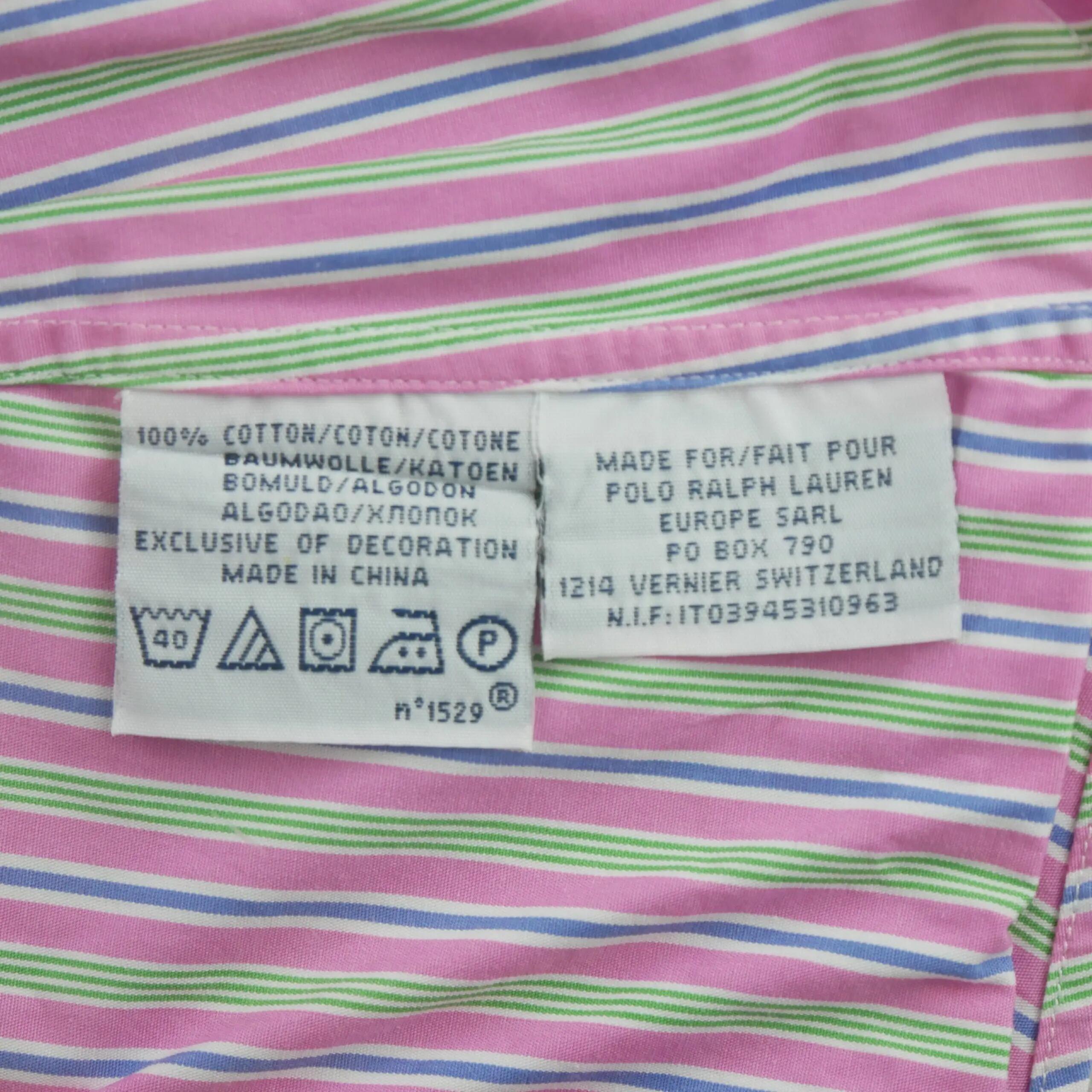 Seconde vie - Chemise classiques Homme à rayures Rose - Excellent 6/7